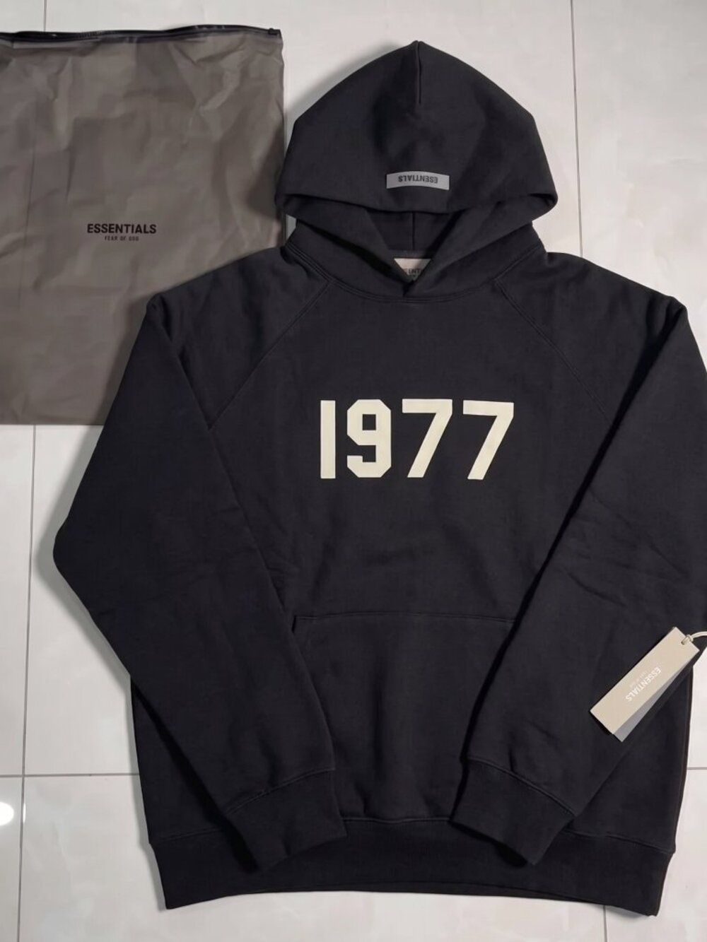 Fear of God Essentials 1977 Black Hoodie Pullover